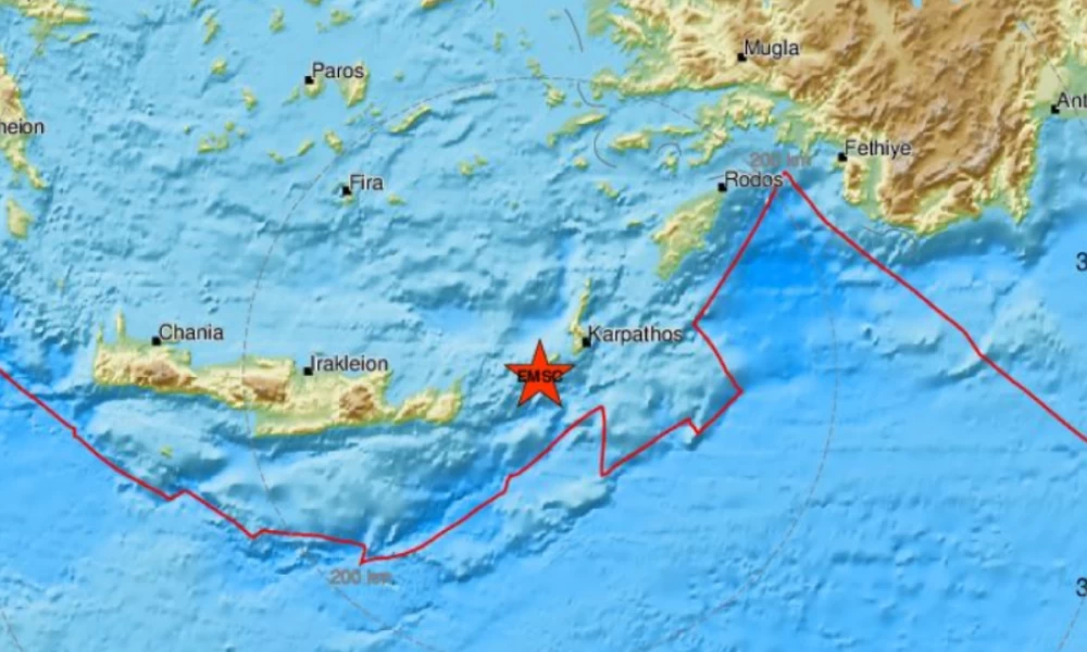 Σεισμική δόνηση μεγέθους 3,4 βαθμών στην Κάσο